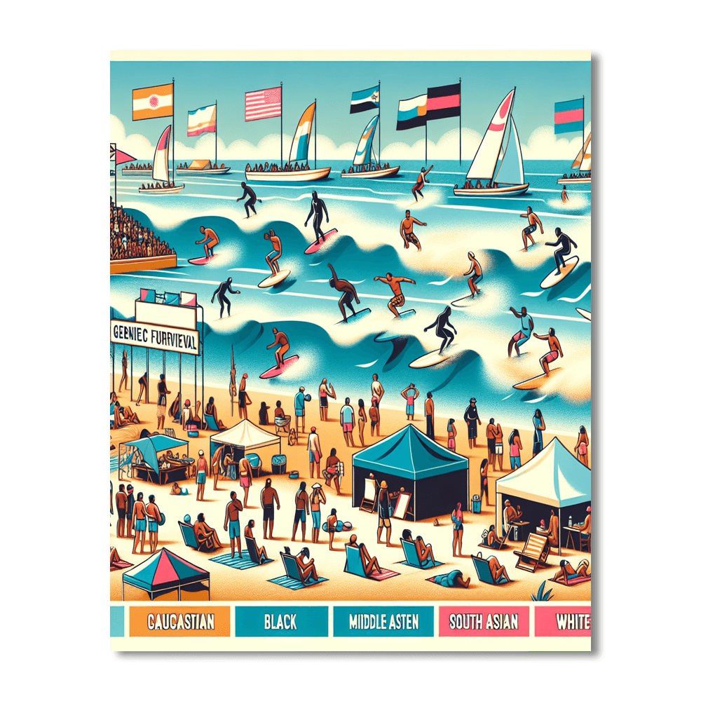 Noosa Festival Of Surfing - Australia Paint By Numbers Art