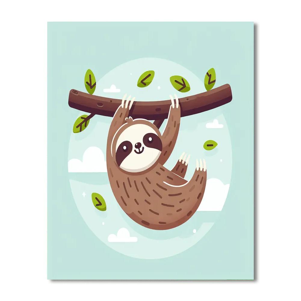Adventurous Sloth Paint By Numbers