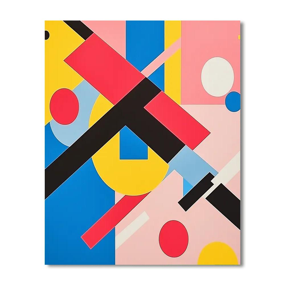 Kazimir Malevich Inspired Play Of Forms  Paint By Color