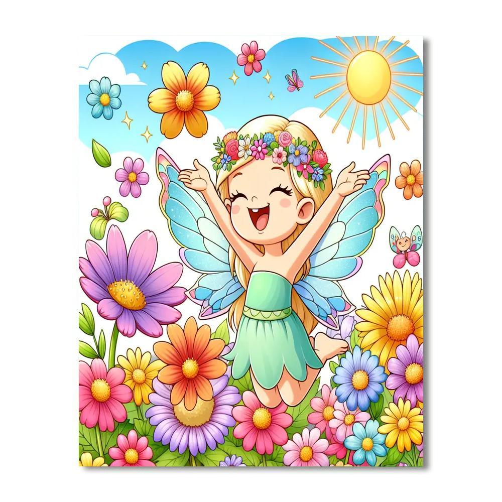 Cheery Flower Fairy Paint By Color