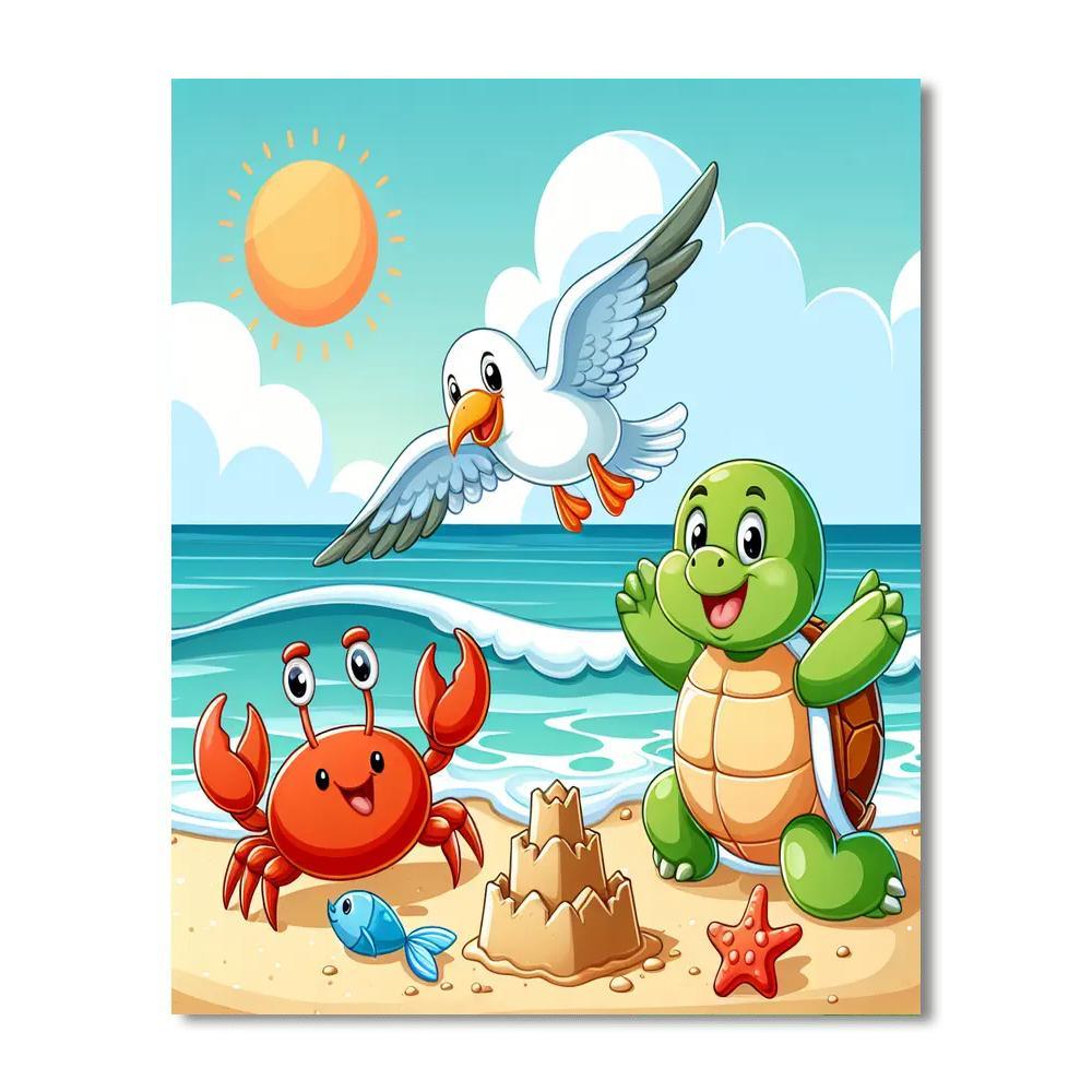 Silly Seaside Adventure Painting By Numbers Kit
