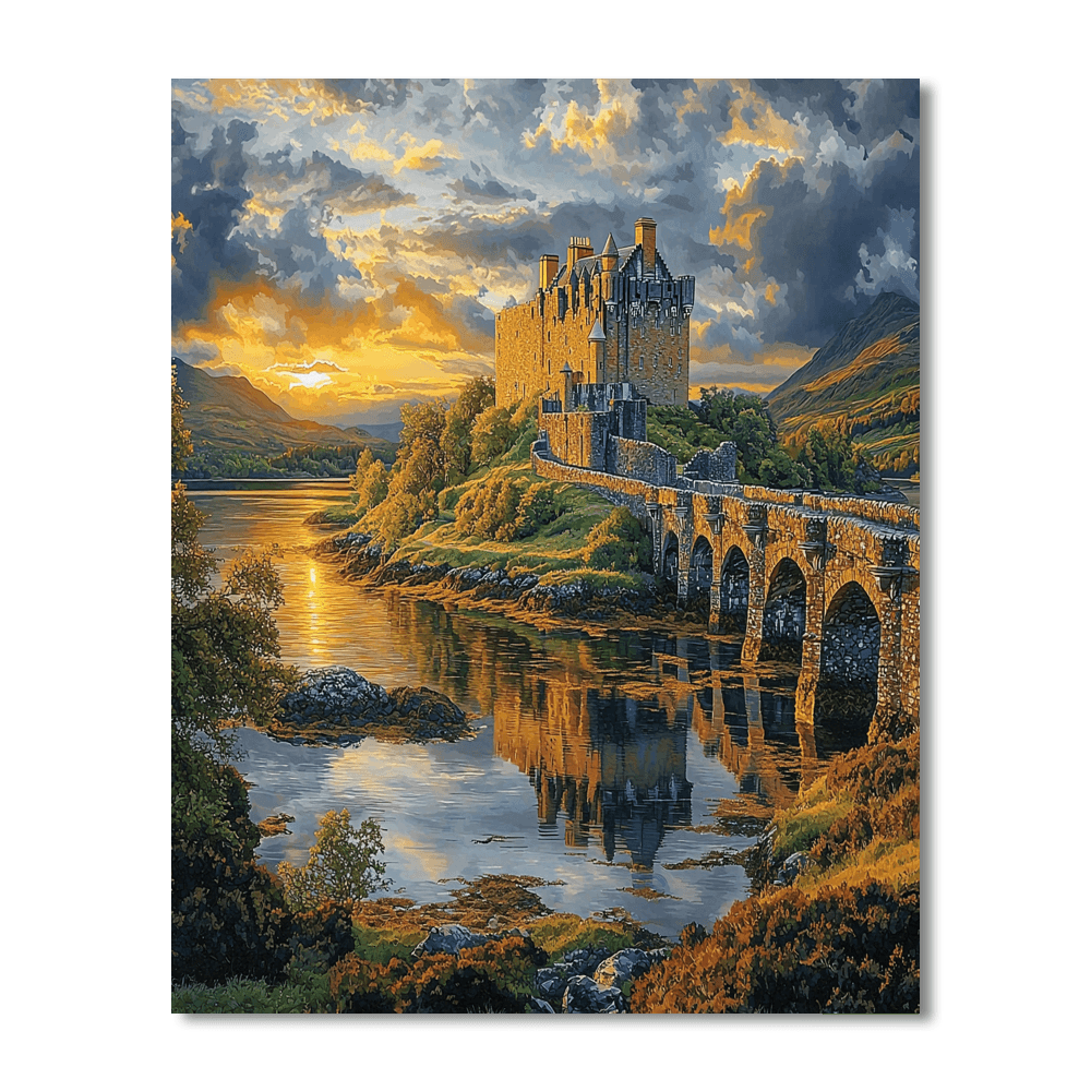 Eilean Donan Castle - Scotland Numbered Painting Kits