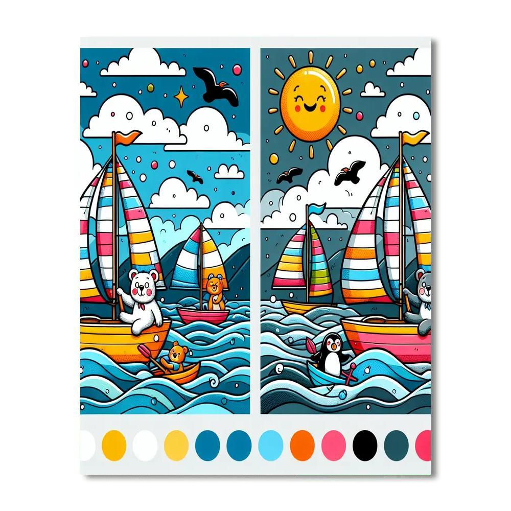 Sailing Adventure For Little Mariners Numbered Painting Kits