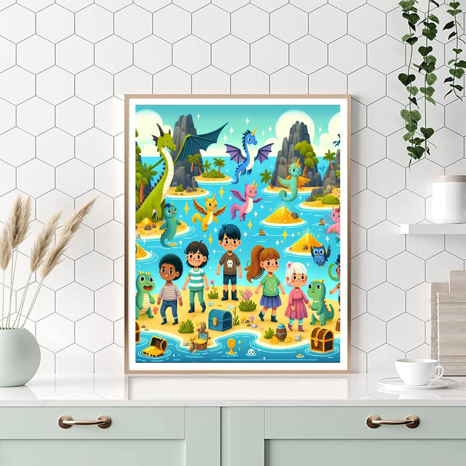 Adventure In The Enchanted Isles DIY Paint By Numbers