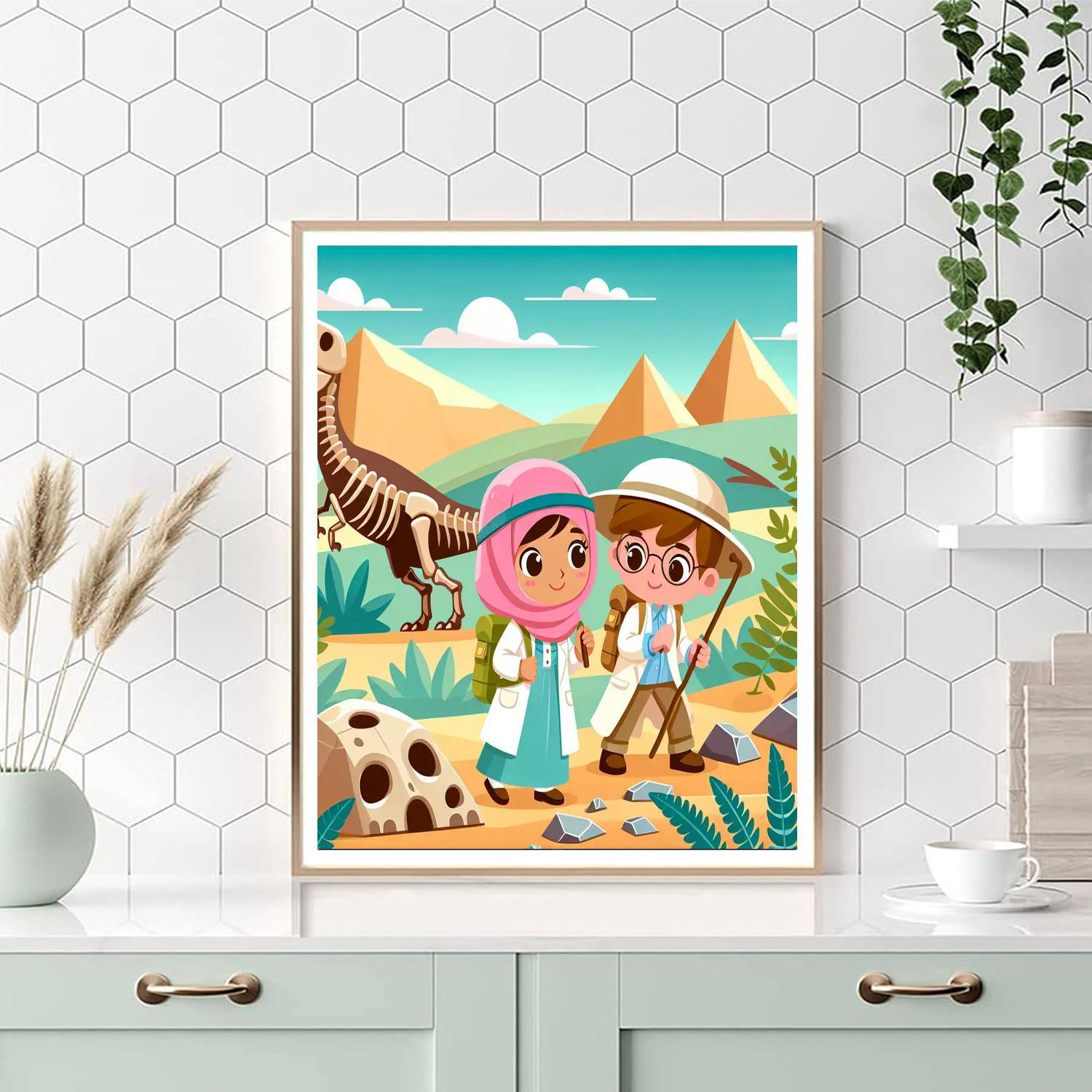 Adventurous Dinosaur Hunt Numbered Painting Kits