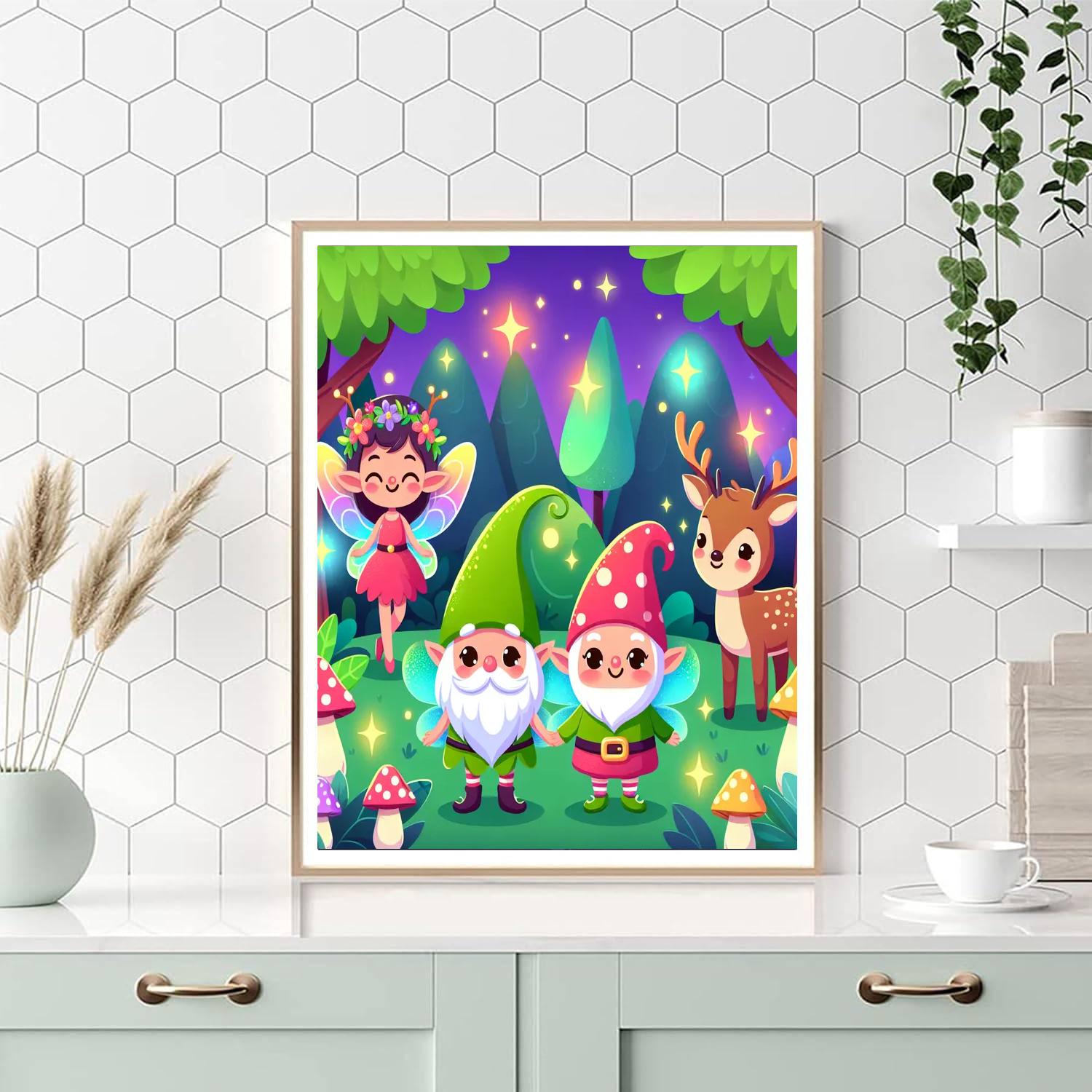 Magical Forest Enchantment Painting Number Kit