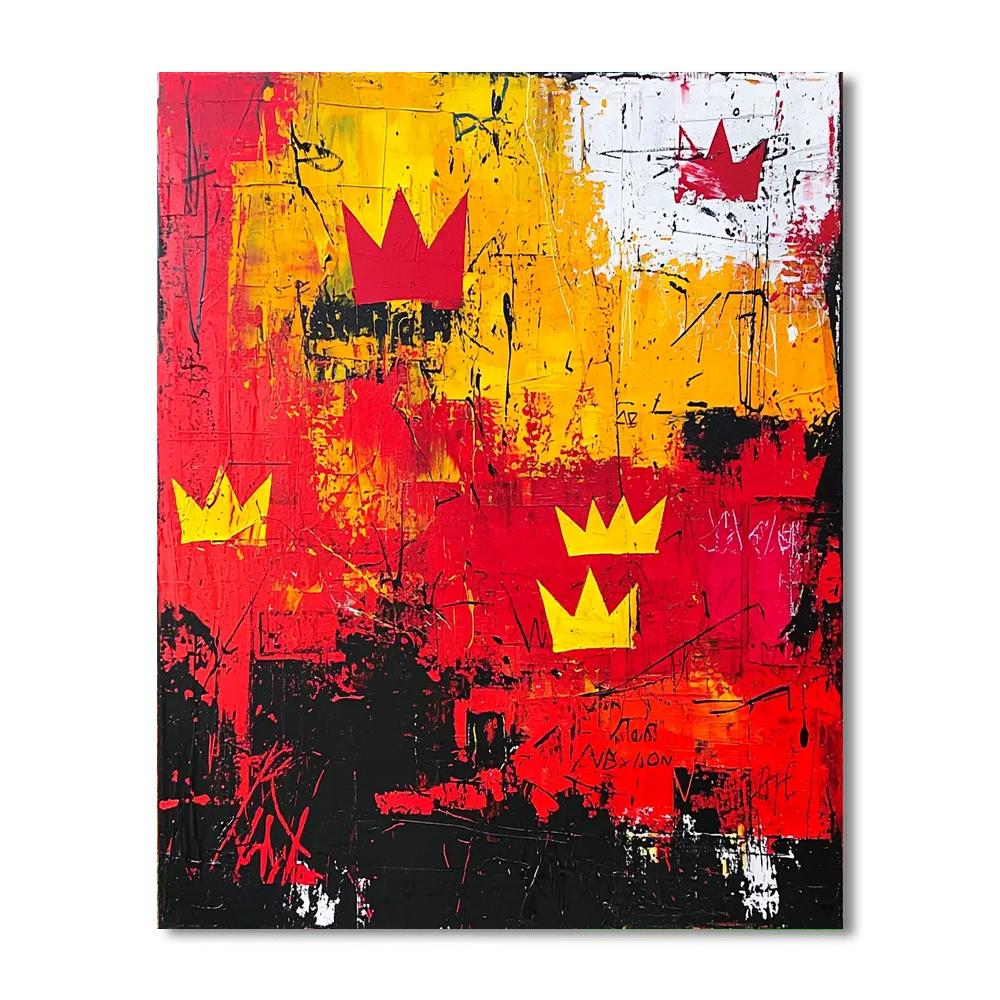 Jean-Michel Basquiat Inspired Crown Of Expression  Paint By Numbers Kits