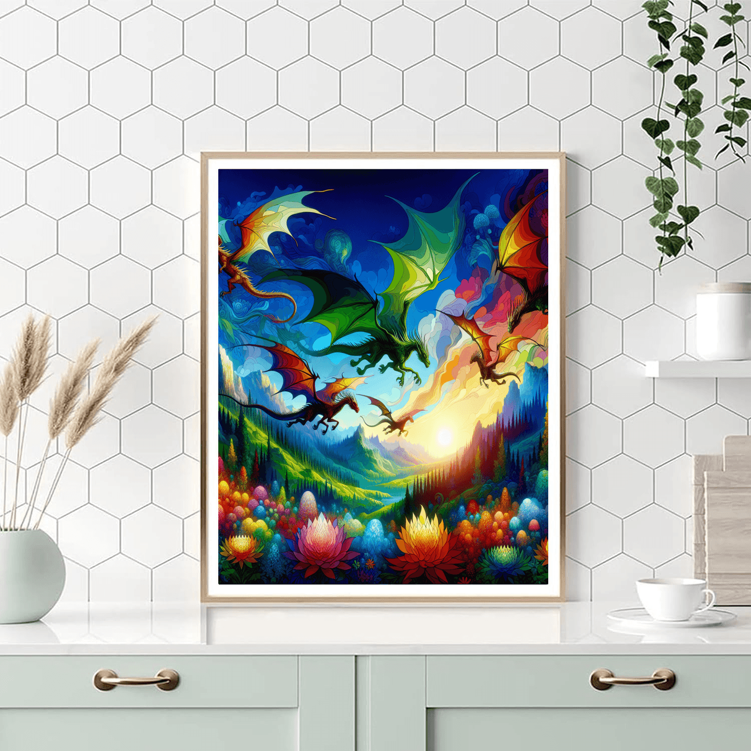Enchanting Dragon Kingdom Numbered Painting Kits