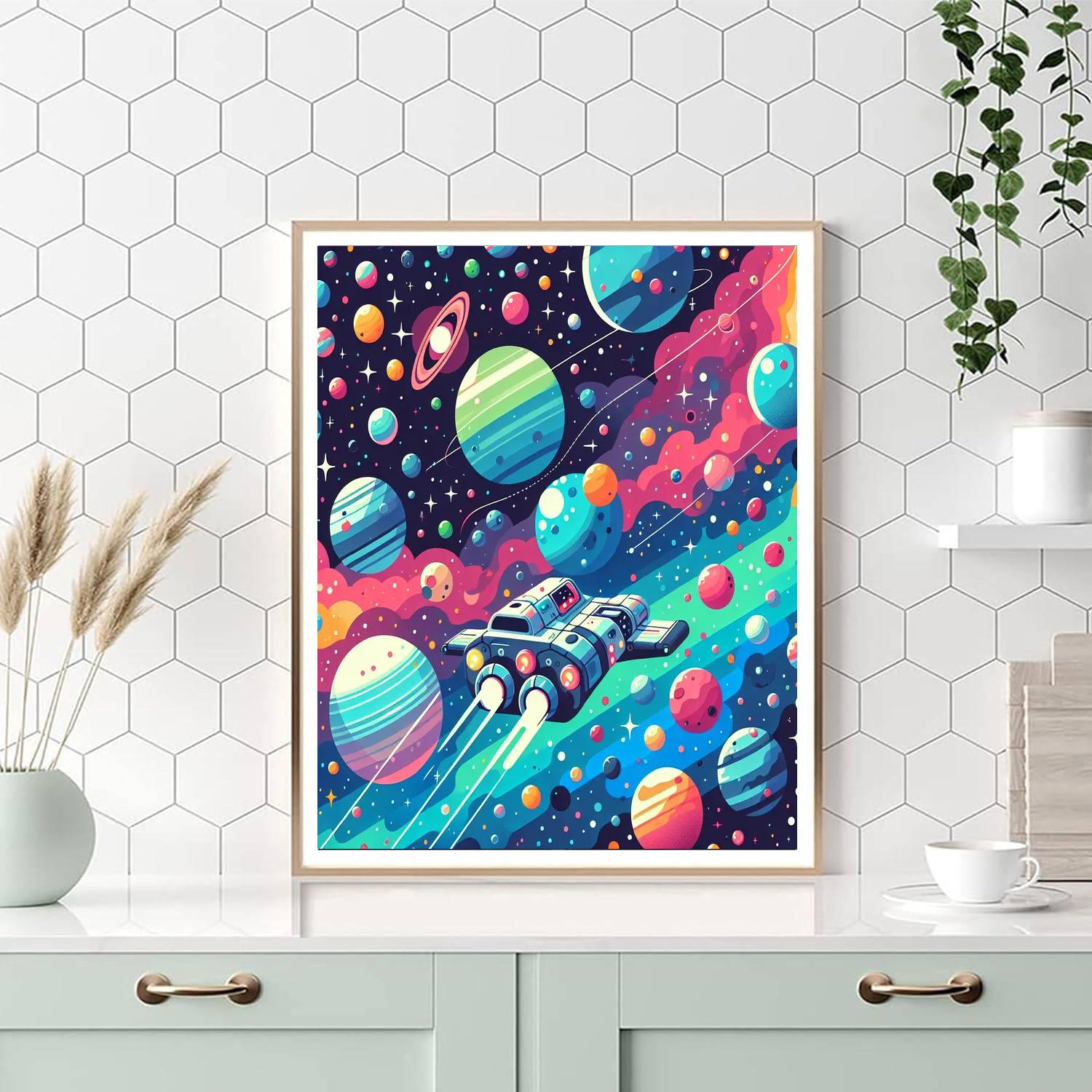 Galactic Voyager Quest Painting Number Kit
