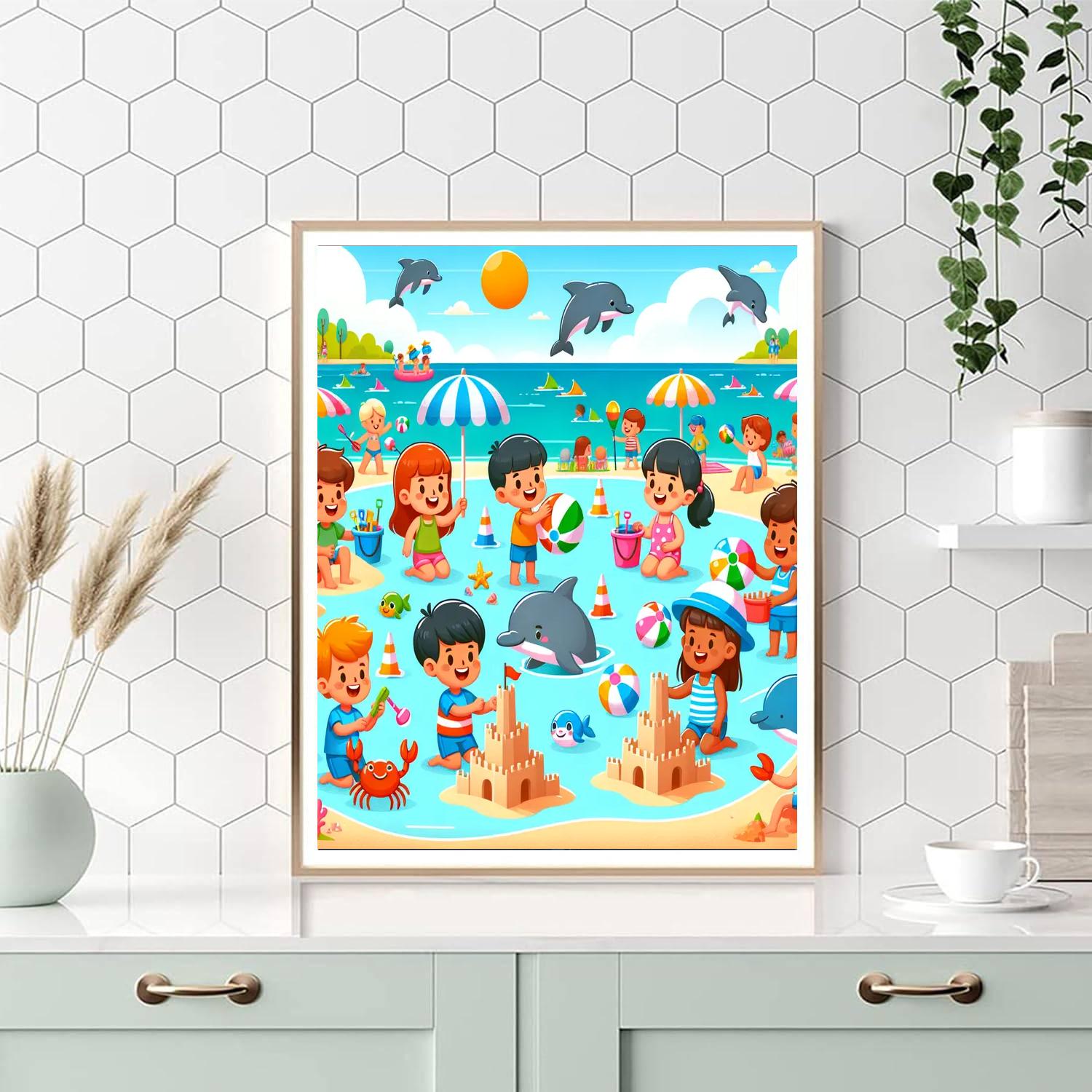 Bright Beach Adventures Paint By Numbers