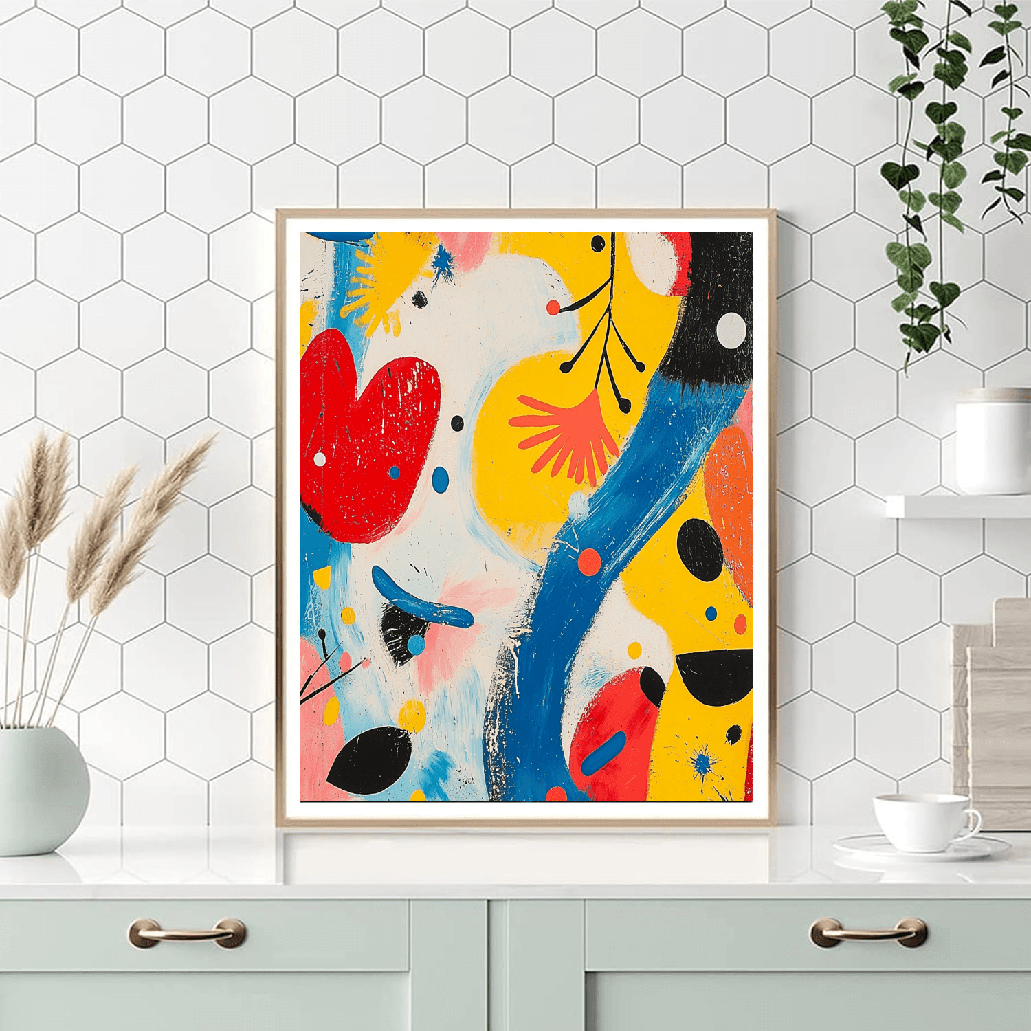 Miró Inspired Colorful Dreamscape  Paint By Numbers Art