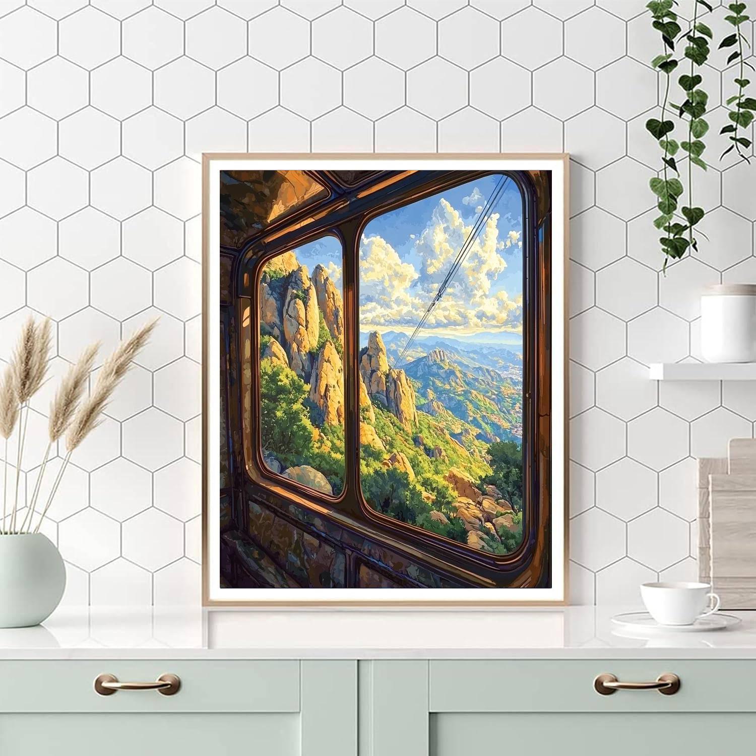 Montserrat Cable Car - Spain Paint By Number