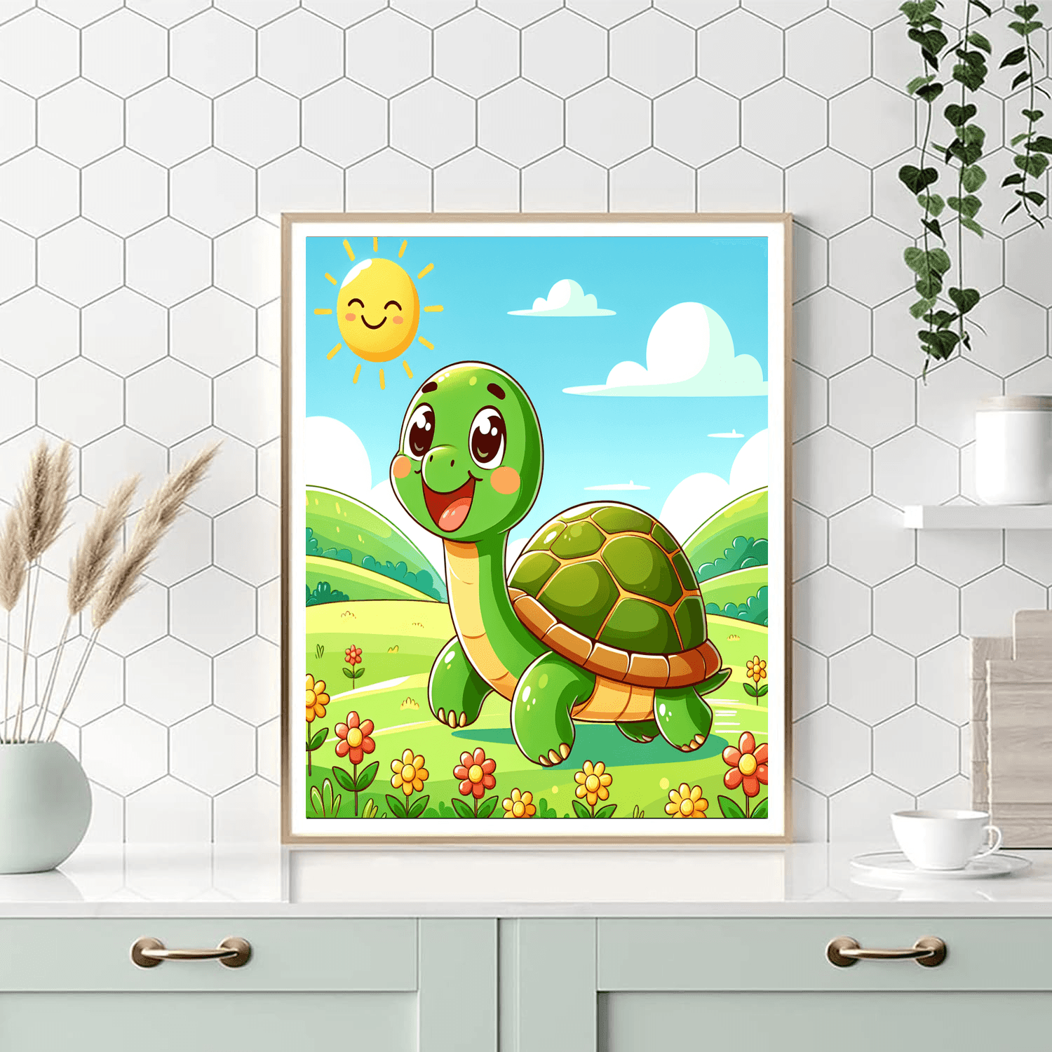 Merry Tortoise Number Painting