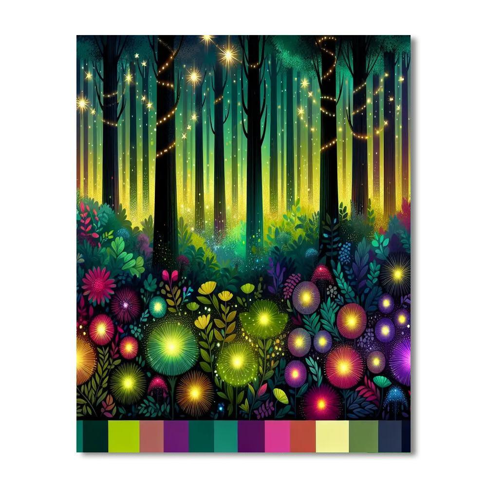 Mysterious Fairy Forest Paint By Numbers Art