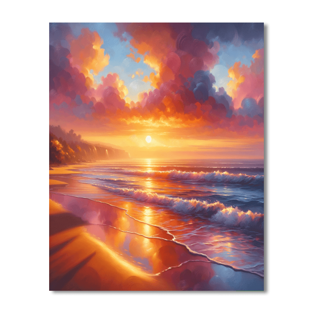 Dreamy Coastal Sunset Paint By Number
