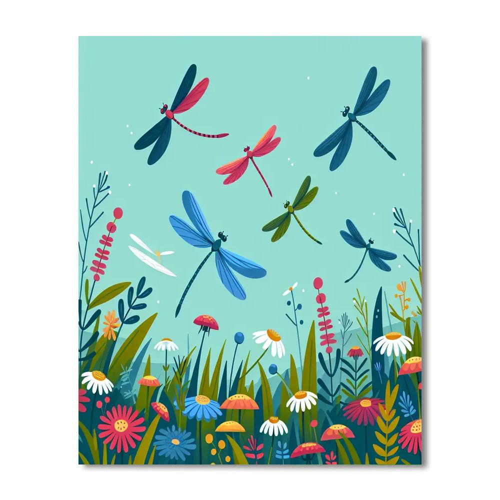 Dragonfly Meadow Delight Numbered Painting Kits