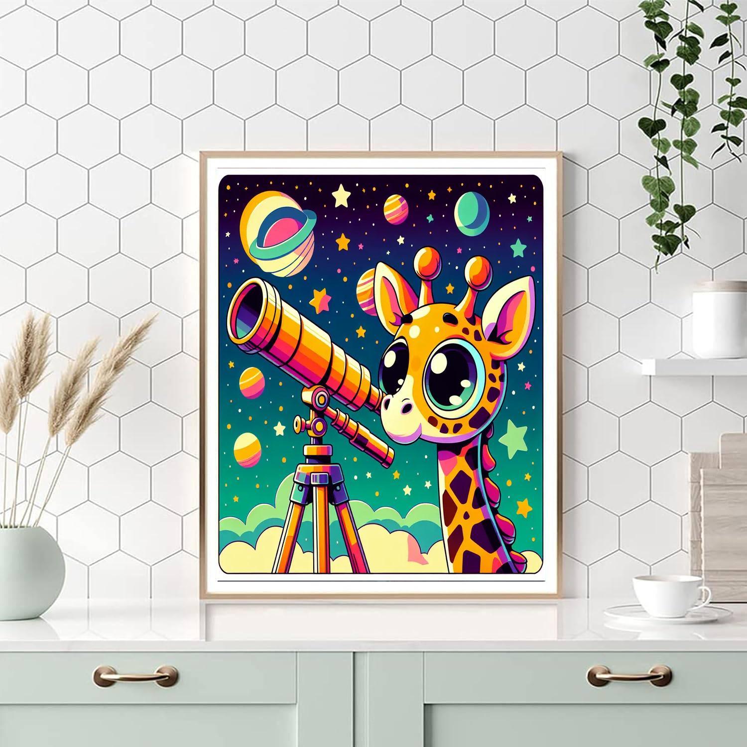Galaxy Giraffe Glimpse Paint By Color