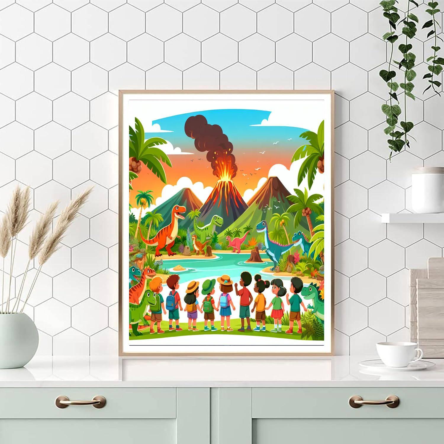 Dino Island Quest Paint By Numbers
