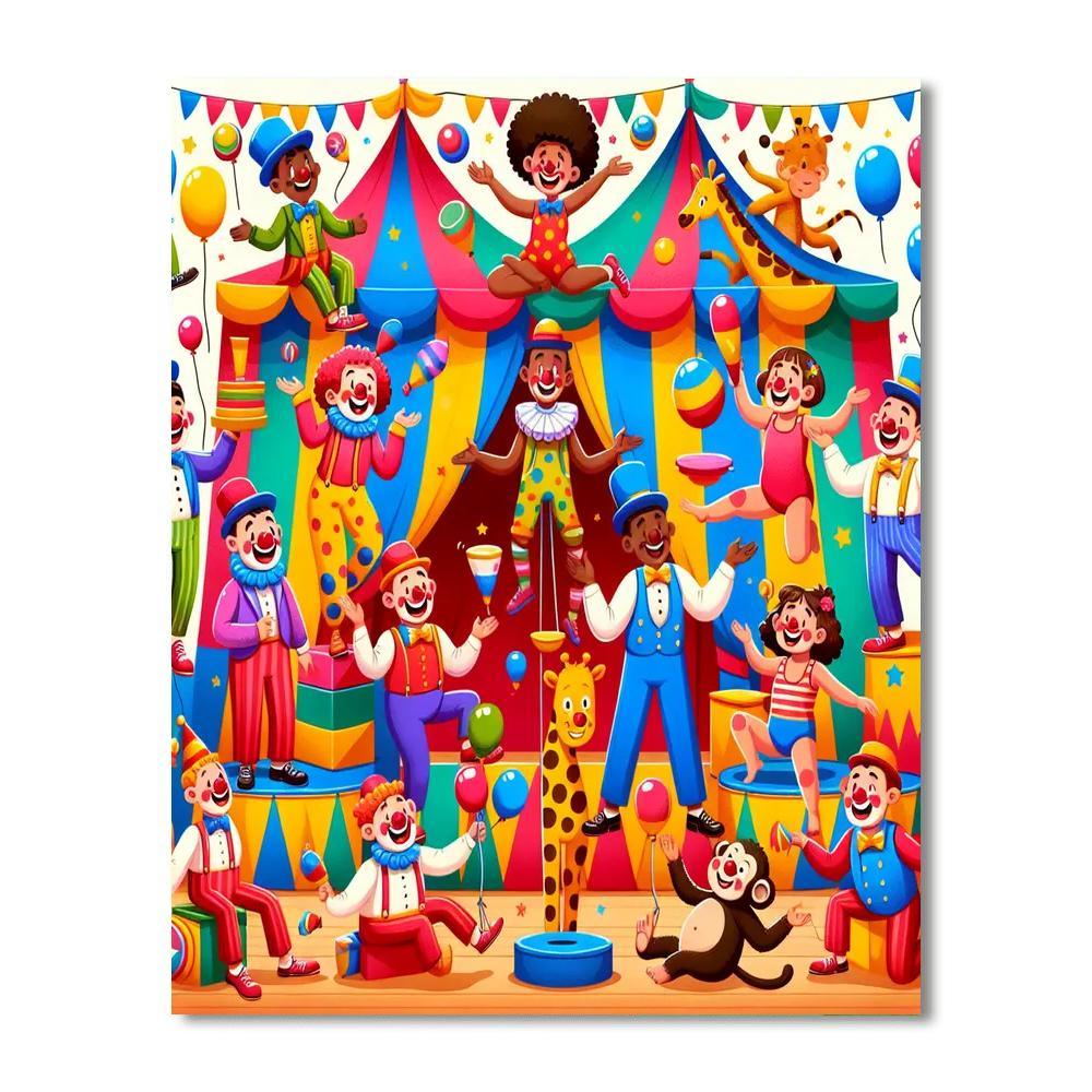 Super Silly Circus Paint By Numbers Art