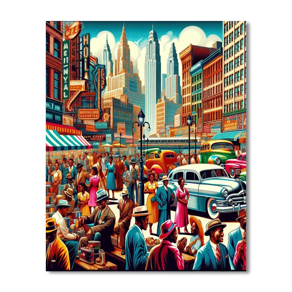Retro Urban Excitement Paint By Number
