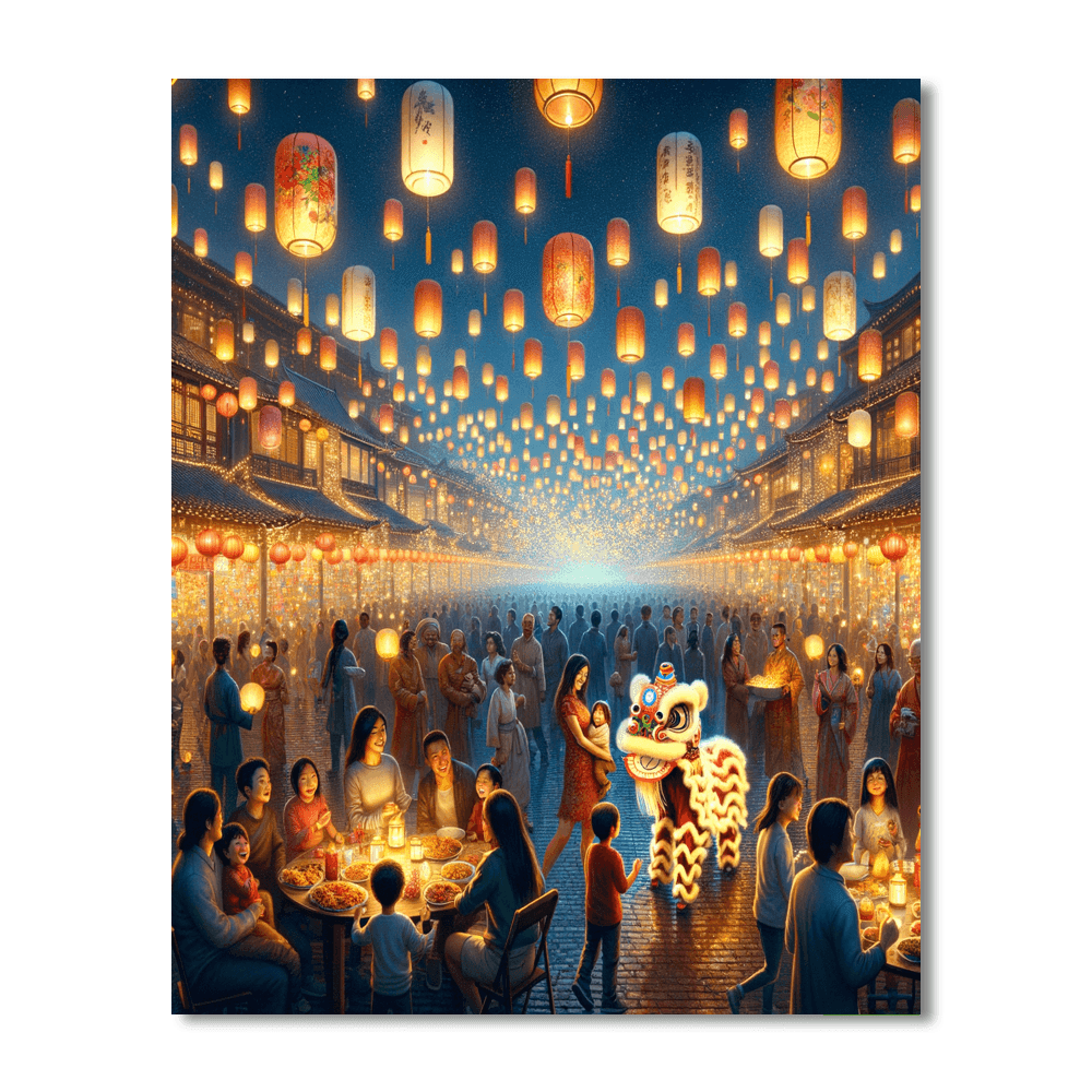 The Lantern Festival - China Numbered Painting Kits