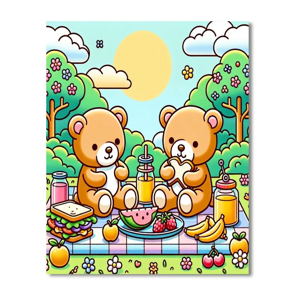 Teddy Bear's Picnic Painting By Numbers Kit