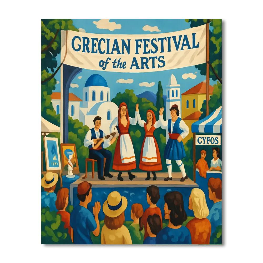 Grecian Festival Of The Arts DIY Paint By Numbers