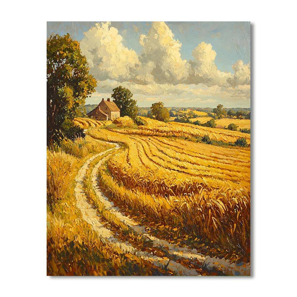 Jean-François Millet Inspired Golden Harvest Reverie  Paint By Color