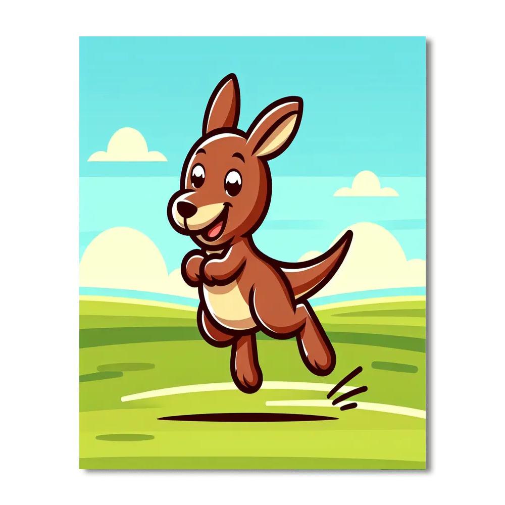 Playful Kangaroo Paint By Color