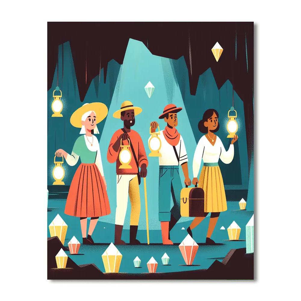 Mysterious Cavern Expedition Painting Number Kit