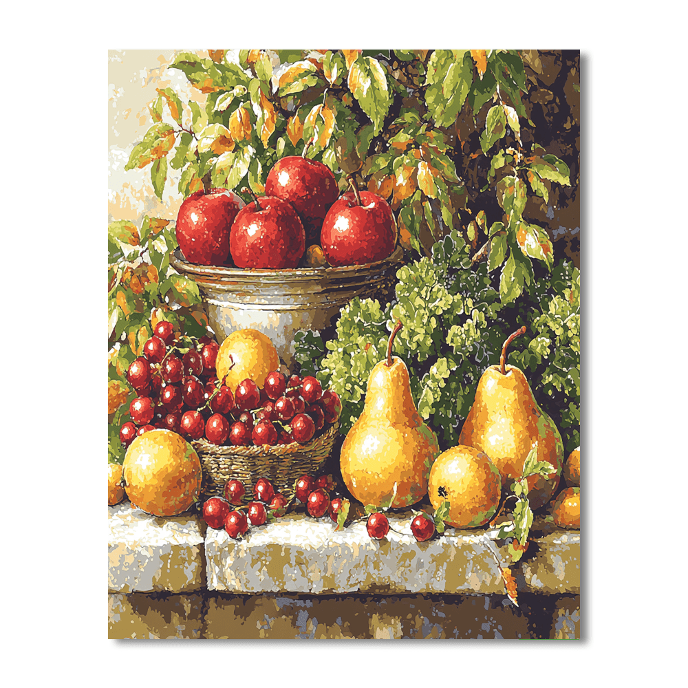 Jean-Baptiste-Siméon Chardin Inspired Summer's Bounty  Paint By Numbers Art