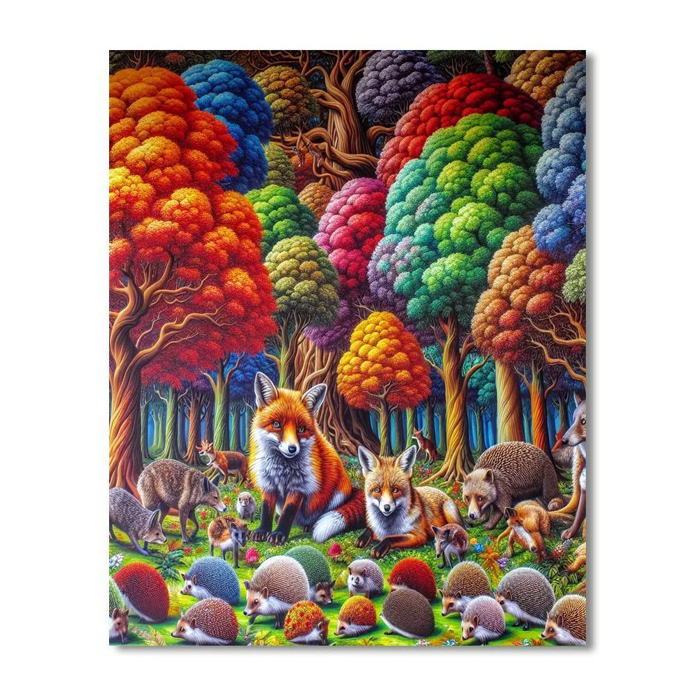 Adventure In Storybook Woods Numbered Painting Kits