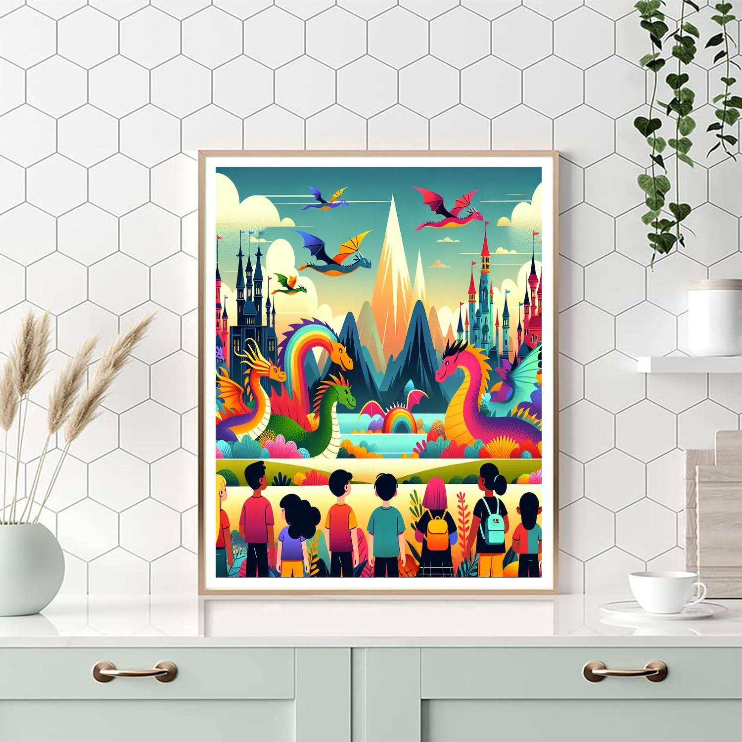 Fantasy Dragon Safari Paint By Number