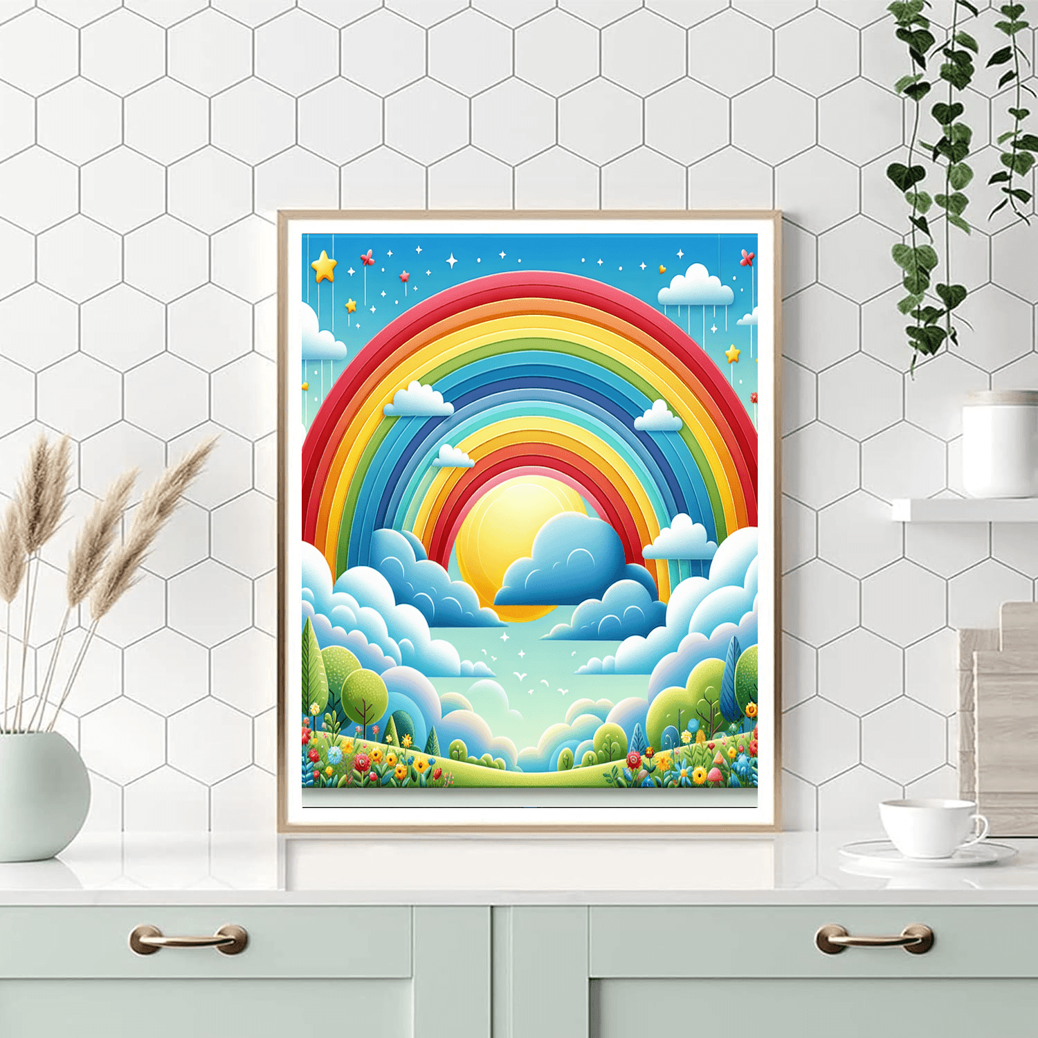 Dreamy Rainbow Skies Painting By Numbers Kit