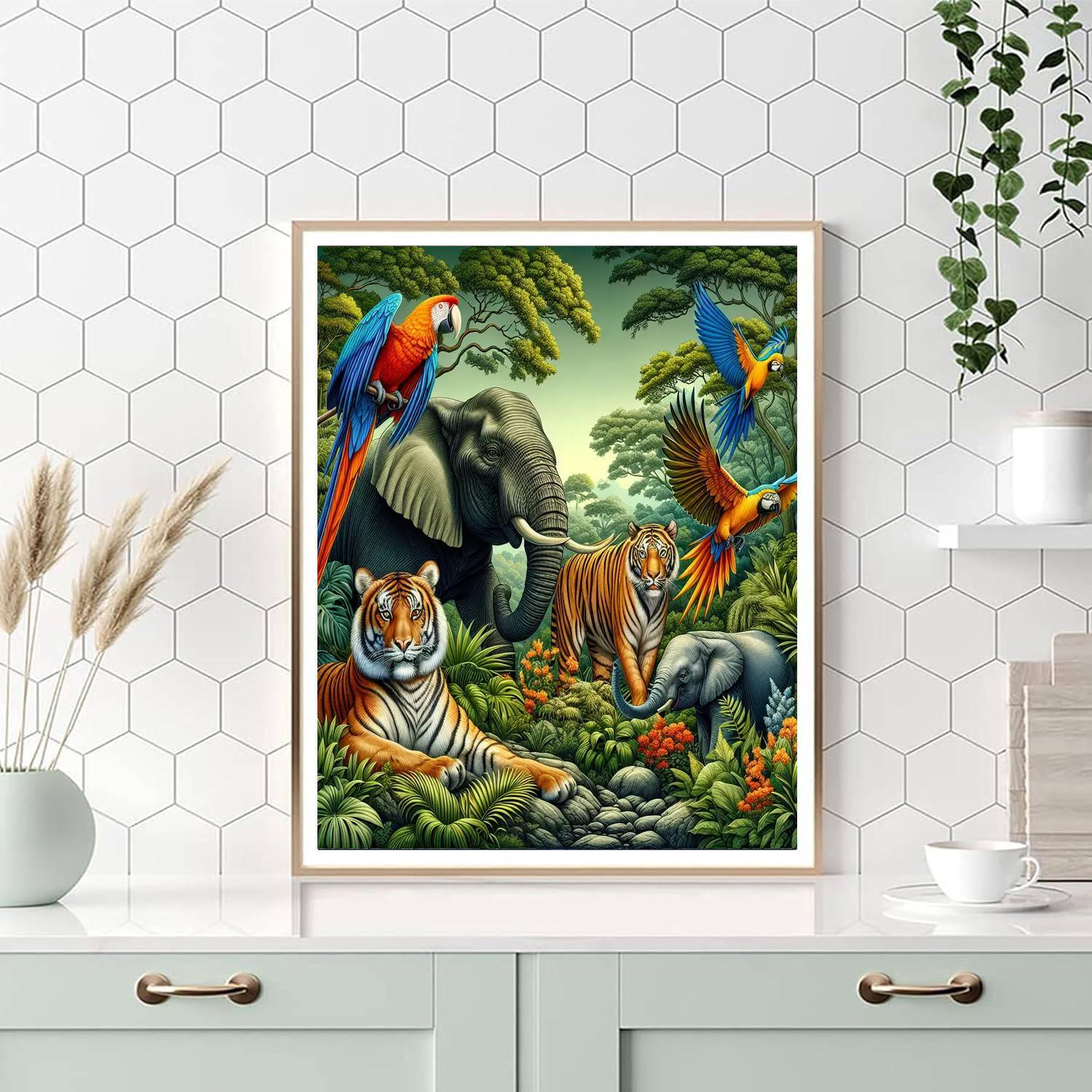 Exotic Animal Adventure DIY Paint By Numbers