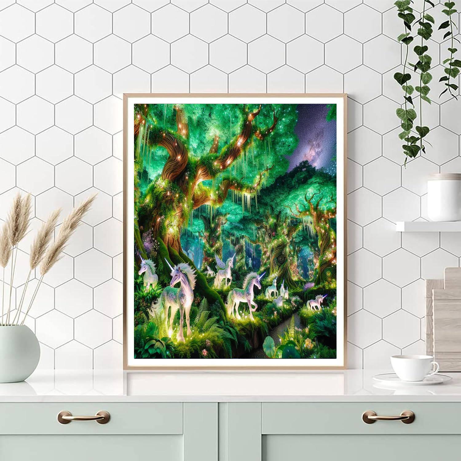 Enchanted Fantasy Forest Number Painting