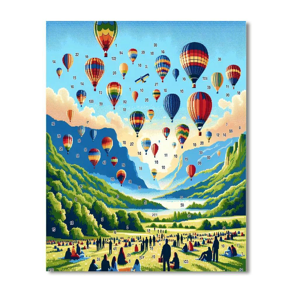 Hot Air Balloon Fiesta - Taiwan Paint By Color
