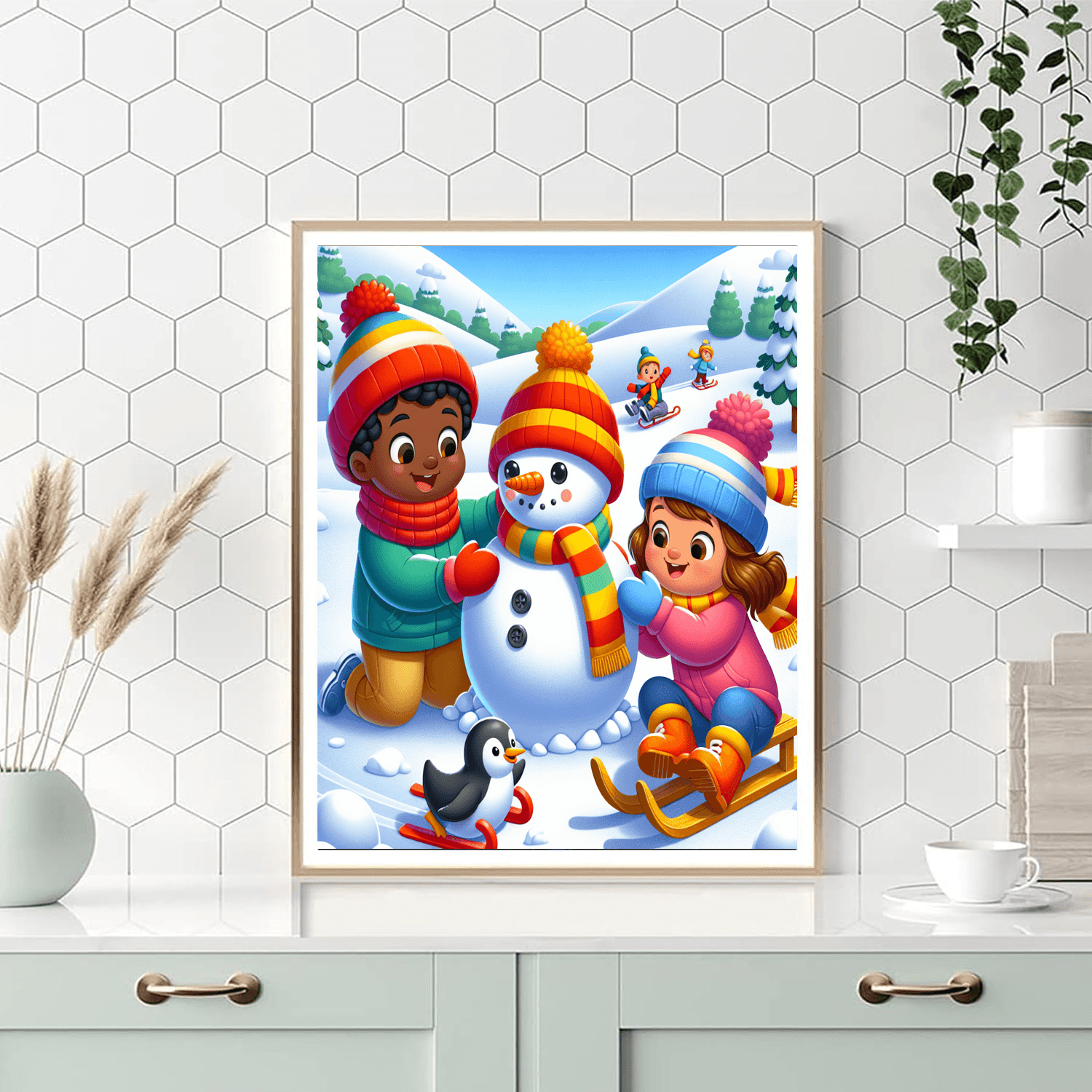 Adventures In The Snow Number Painting