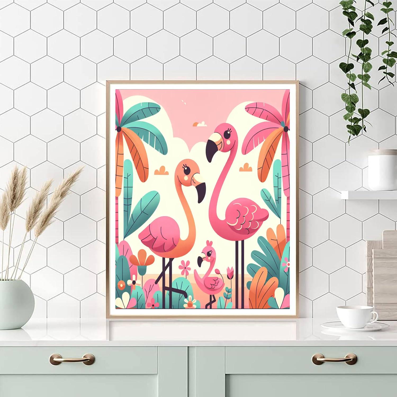 Fun Flamingos Paint By Numbers Kits