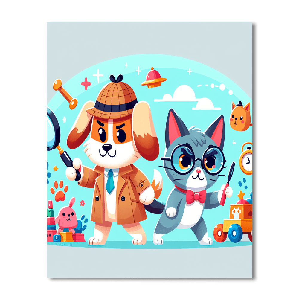 Pet Detective Adventures Number Painting