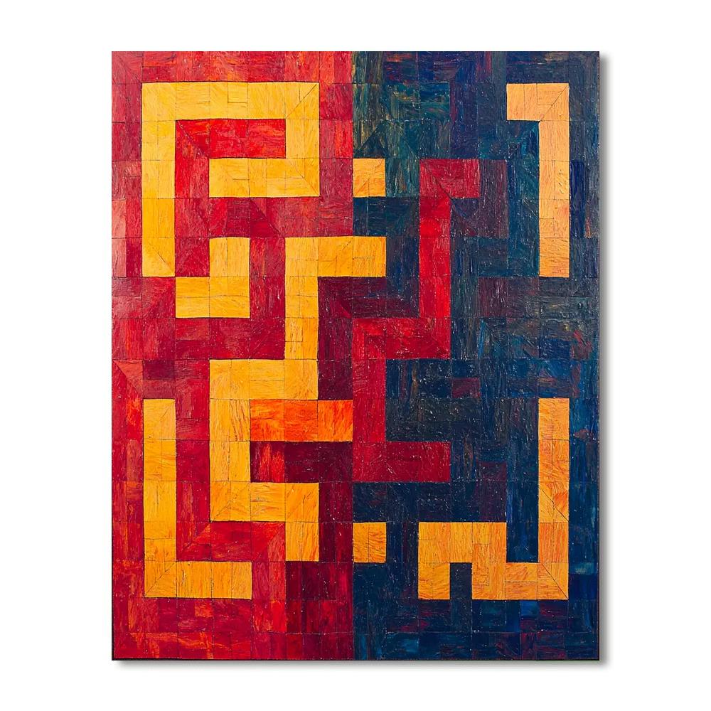 Paul Klee Inspired Labyrinth Of Thoughts  Paint By Number