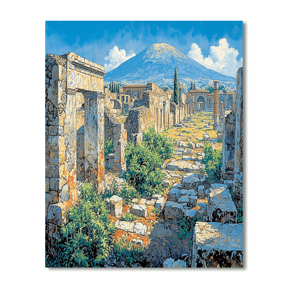 Pompeii Archaeological Site Painting By Numbers Kit