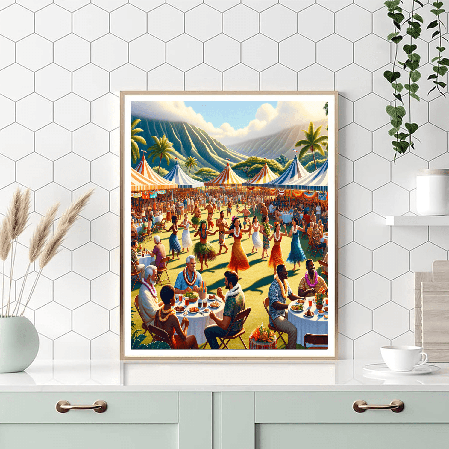 Pahoa Lava Flow Festival - Usa Painting By Numbers Kit
