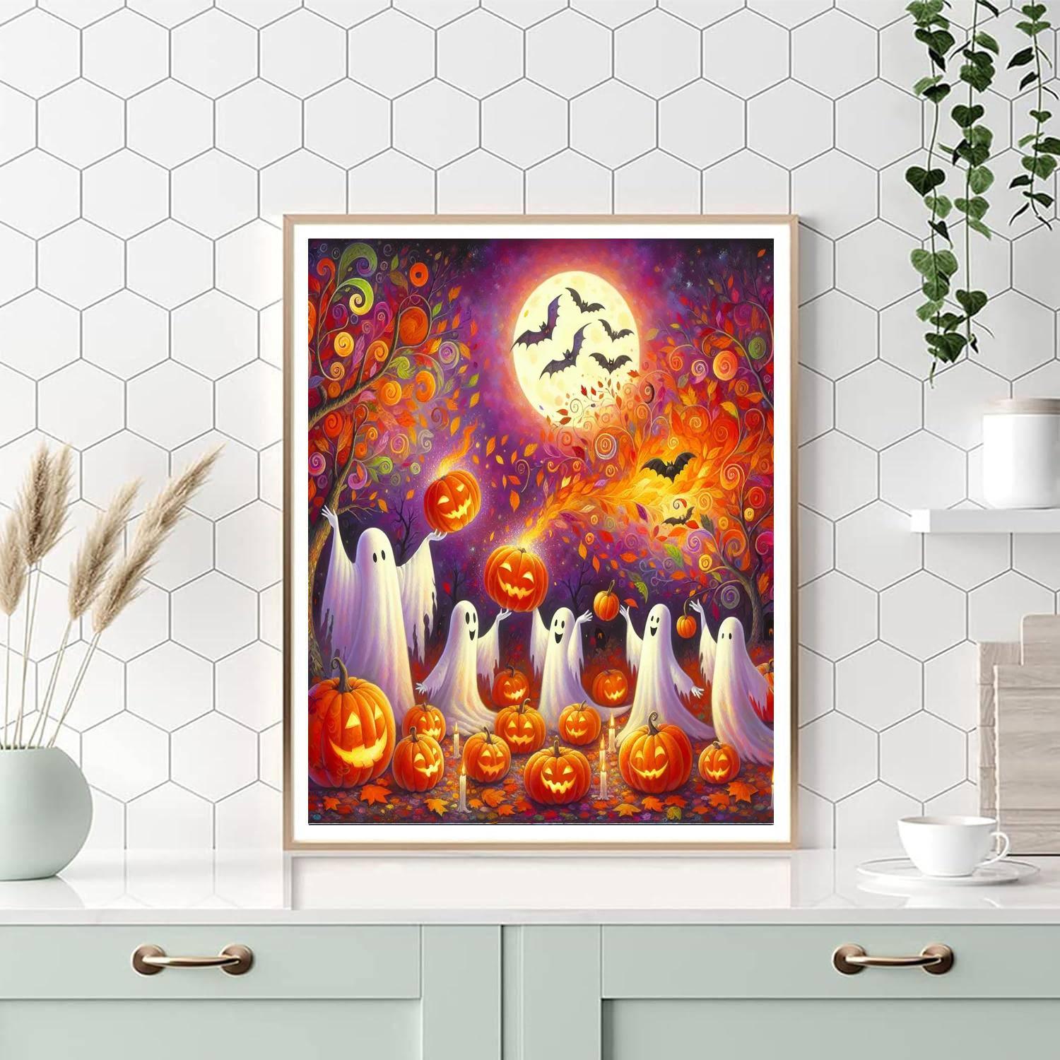 Charming Halloween Party Paint By Numbers Art