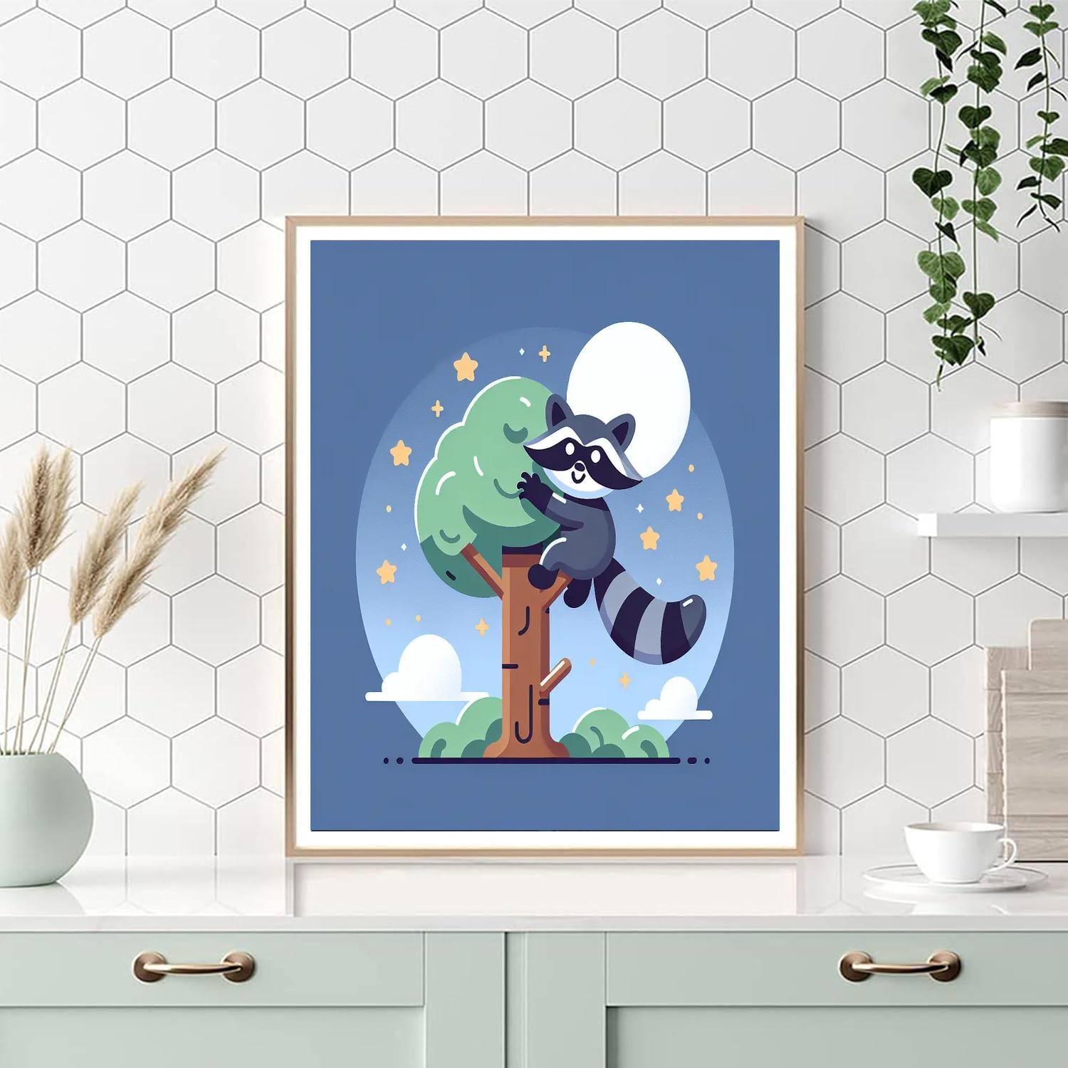 Rowdy Raccoon Painting By Numbers Kit