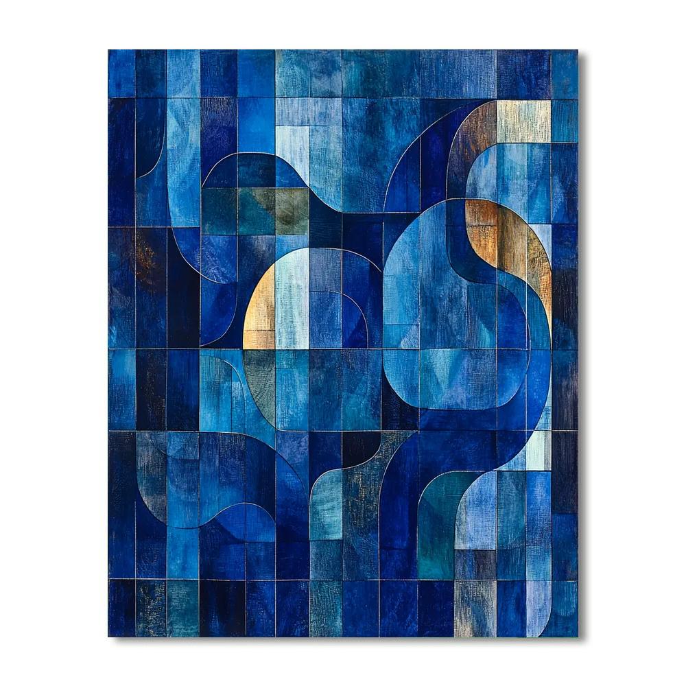 Paul Klee Inspired Mystical Geometry  Painting Number Kit