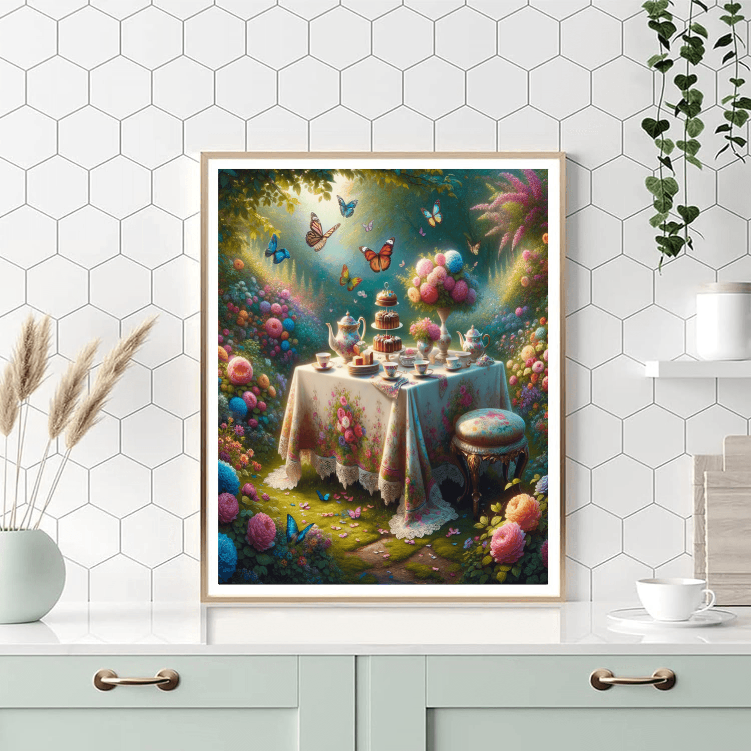 Garden Tea Party - DIY Painting By Numbers Kit