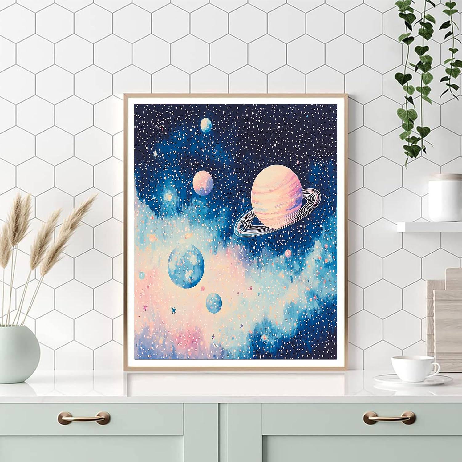 Georges Seurat Inspired Pastel Universe  Numbered Painting Kits