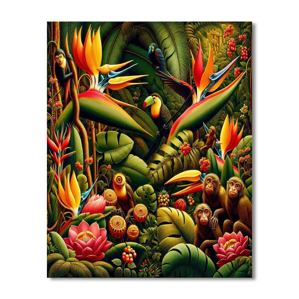 Artistic Jungle Retreat Paint By Number