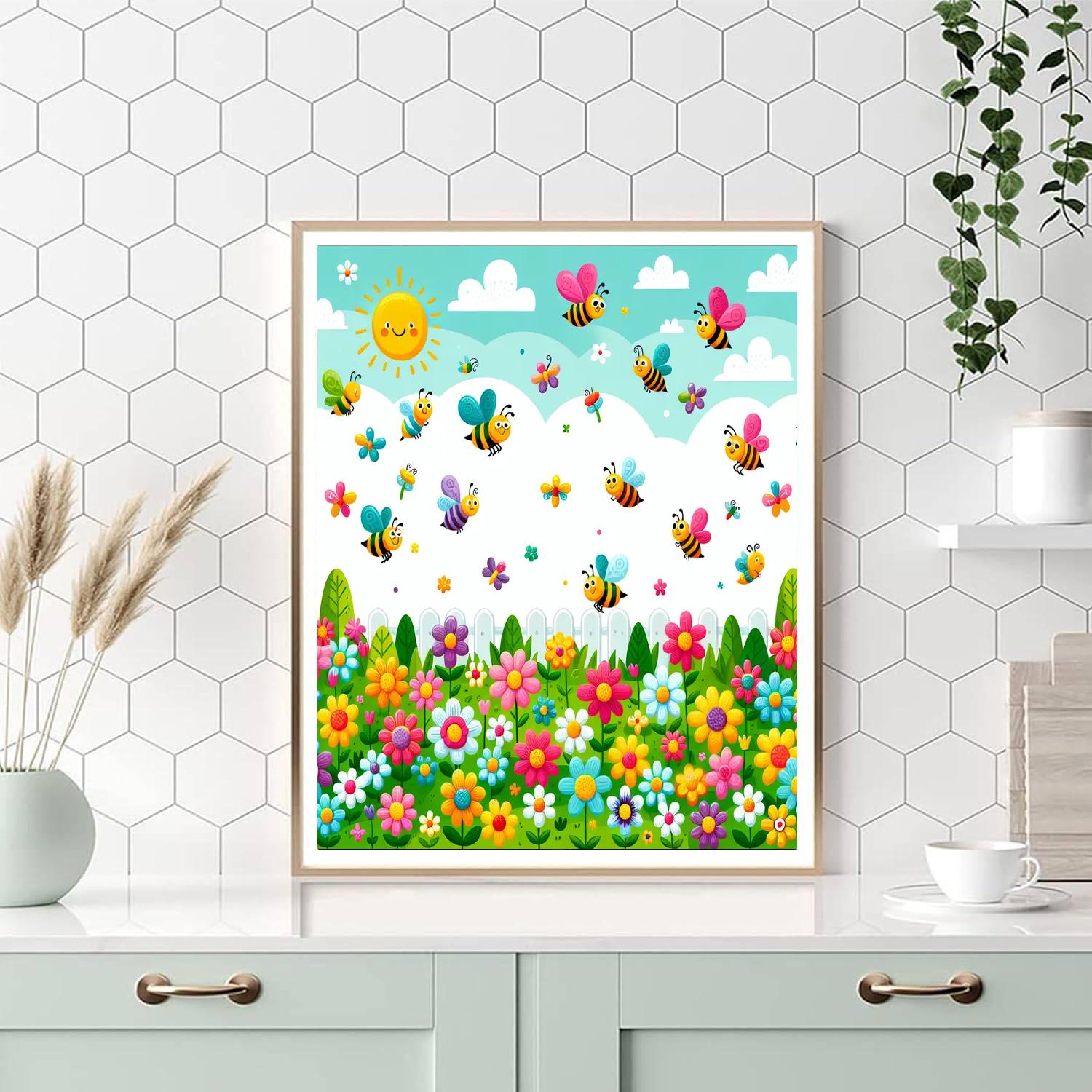 Vibrant Garden Fiesta Paint By Numbers Art